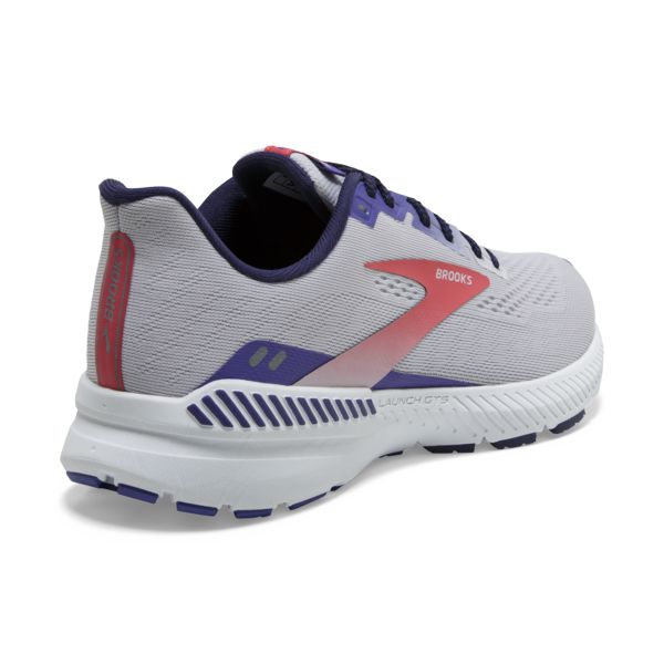 Brooks Launch GTS 8 Women's Road Running Shoes Grey / Purple / Coral | USA-615372