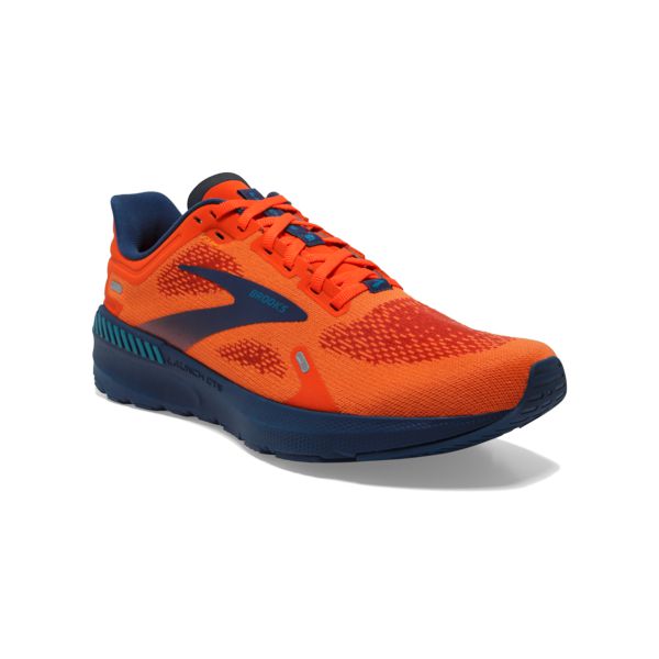 Brooks Launch GTS 9 Men's Road Running Shoes Orange / Navy | USA-159046