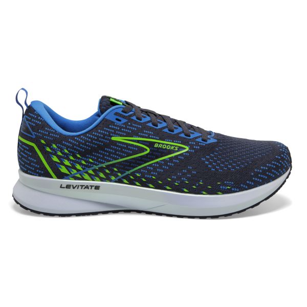 Brooks Levitate 5 Men\'s Road Running Shoes Blue / Green / White | USA-145083