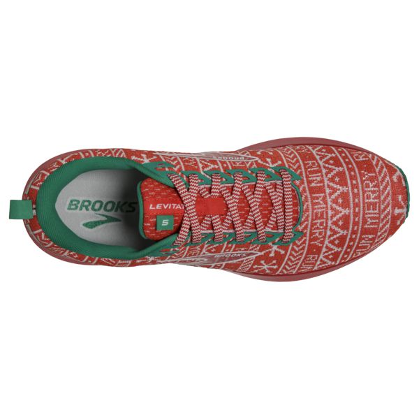 Brooks Levitate 5 Men's Road Running Shoes Red / White / Green | USA-753628