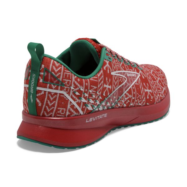 Brooks Levitate 5 Men's Road Running Shoes Red / White / Green | USA-753628