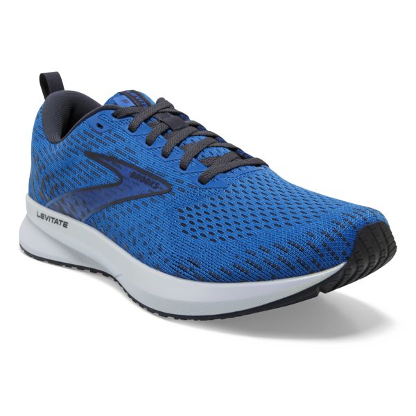 Brooks Levitate 5 Men's Road Running Shoes Blue / Black / White | USA-854239