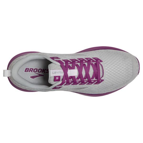 Brooks Levitate 5 Women's Road Running Shoes Grey / Purple | USA-487160