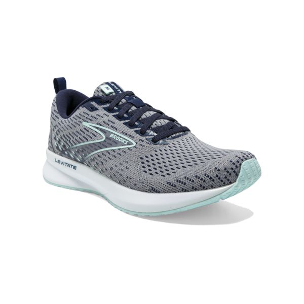 Brooks Levitate 5 Women's Road Running Shoes Grey / Navy / White | USA-726490