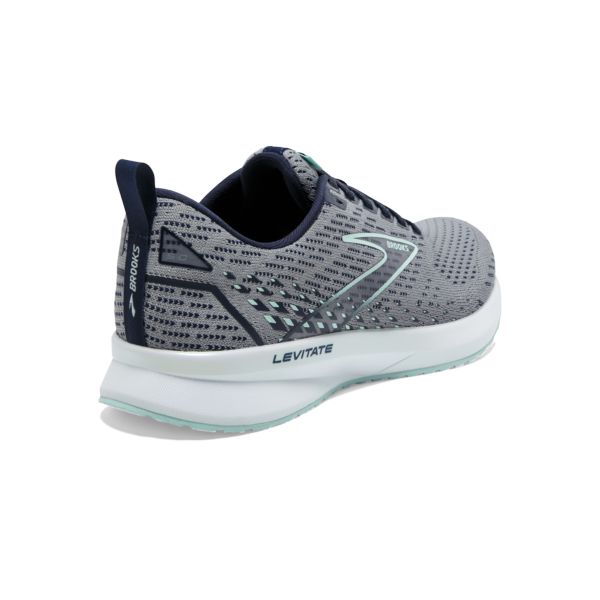 Brooks Levitate 5 Women's Road Running Shoes Grey / Navy / White | USA-726490