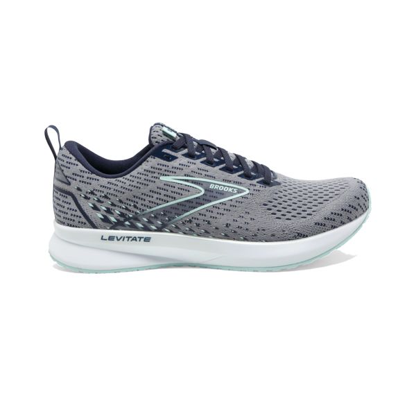 Brooks Levitate 5 Women\'s Road Running Shoes Grey / Navy / White | USA-726490