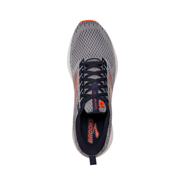 Brooks Levitate GTS 5 Men's Road Running Shoes Grey / Orange / White | USA-816305