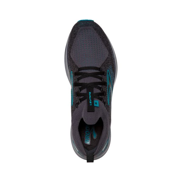 Brooks Levitate StealthFit 5 Men's Road Running Shoes Black / Turquoise | USA-516723