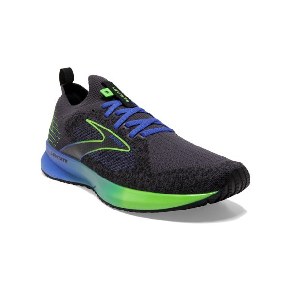 Brooks Levitate StealthFit 5 Men's Road Running Shoes Black / Blue / Green | USA-71695