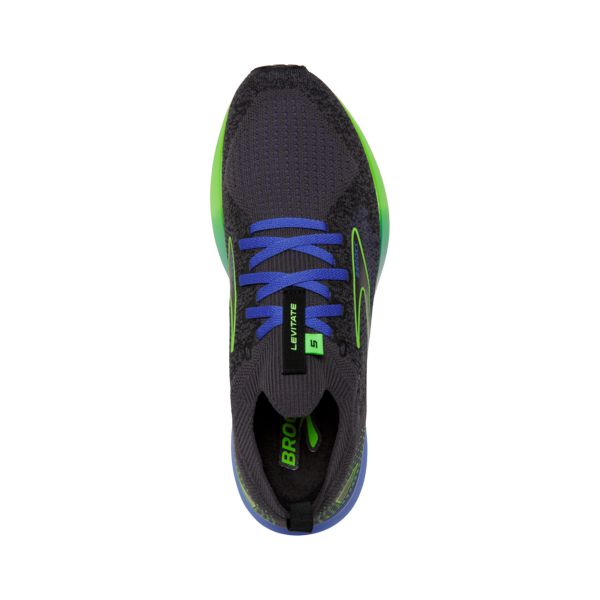 Brooks Levitate StealthFit 5 Men's Road Running Shoes Black / Blue / Green | USA-71695