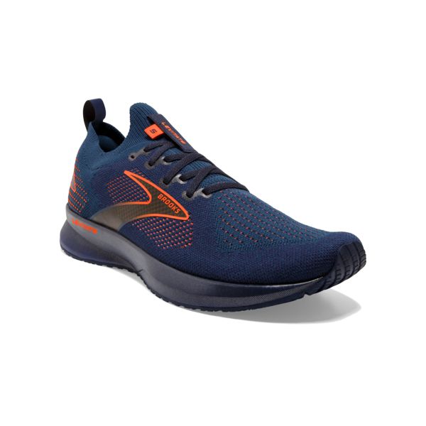 Brooks Levitate StealthFit 5 Men's Road Running Shoes Navy / Orange | USA-786520