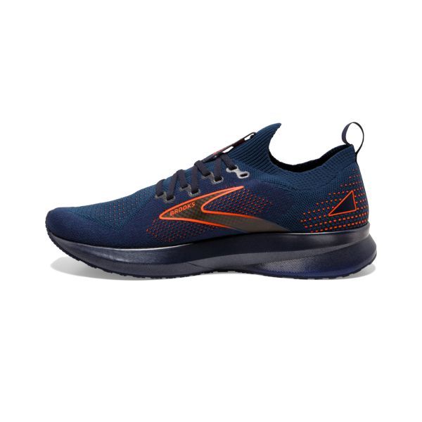 Brooks Levitate StealthFit 5 Men's Road Running Shoes Navy / Orange | USA-786520