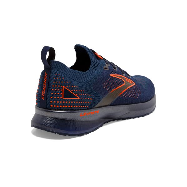 Brooks Levitate StealthFit 5 Men's Road Running Shoes Navy / Orange | USA-786520