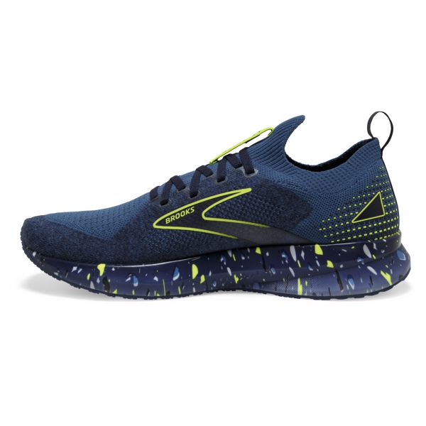 Brooks Levitate StealthFit 5 Men's Road Running Shoes Blue / Black / Yellow | USA-794825