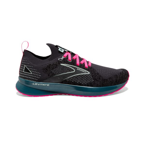 Brooks Levitate StealthFit 5 Women\'s Road Running Shoes Black / Blue / Pink | USA-317025