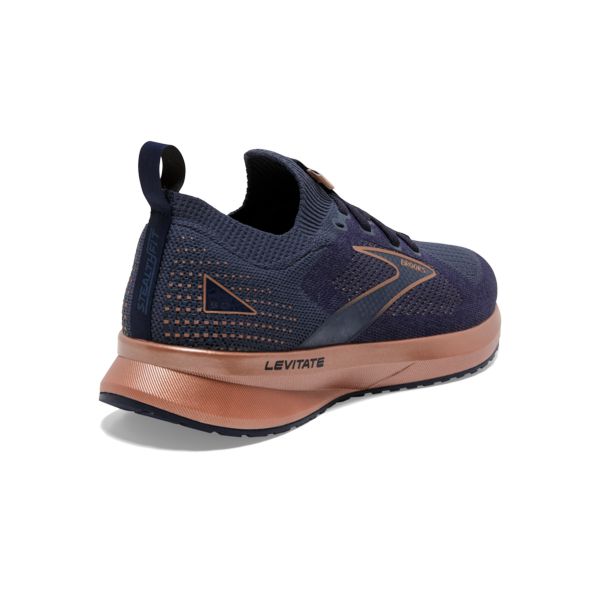 Brooks Levitate StealthFit 5 Women's Road Running Shoes Navy / Gold | USA-341265