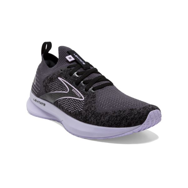 Brooks Levitate StealthFit 5 Women's Road Running Shoes Black / Grey / Purple | USA-485197