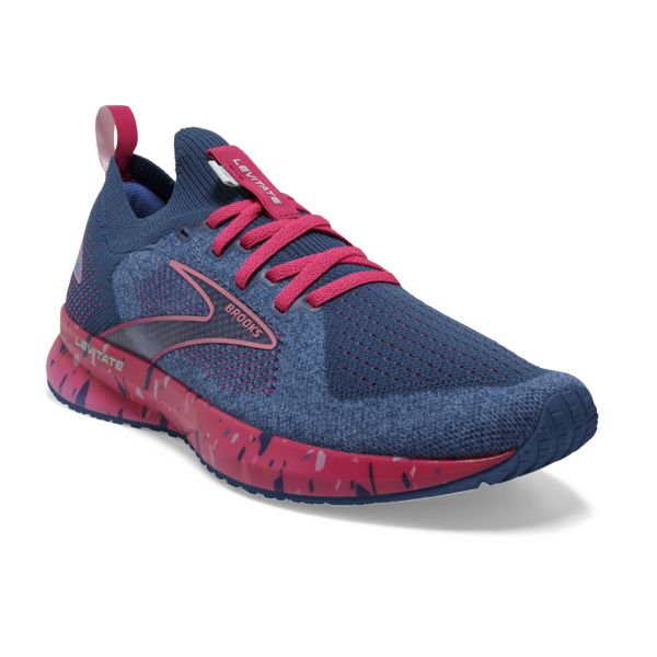 Brooks Levitate StealthFit 5 Women's Road Running Shoes Blue / Red | USA-498173