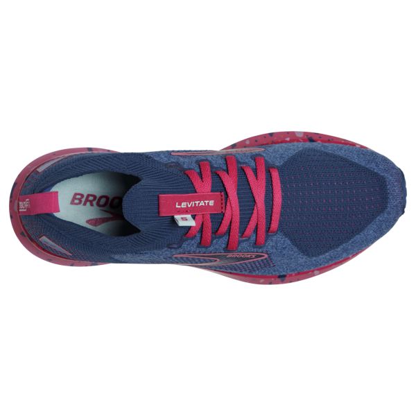 Brooks Levitate StealthFit 5 Women's Road Running Shoes Blue / Red | USA-498173