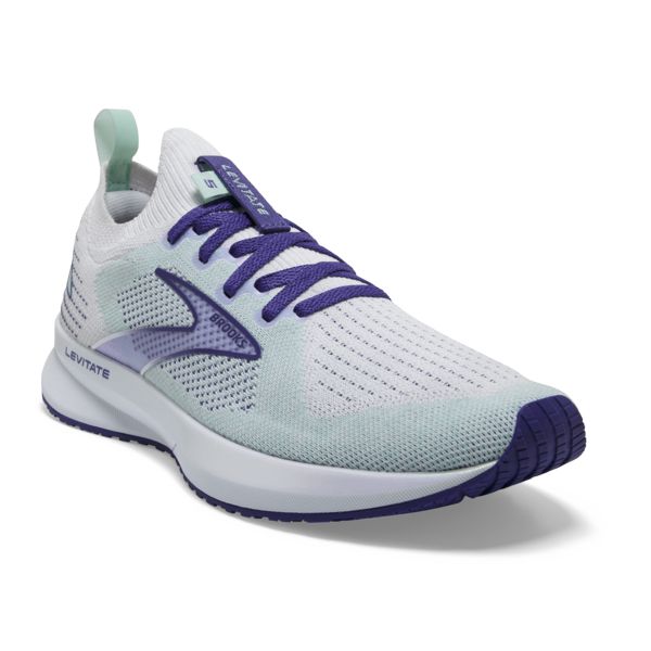 Brooks Levitate StealthFit 5 Women's Road Running Shoes White / Navy / Blue | USA-625719