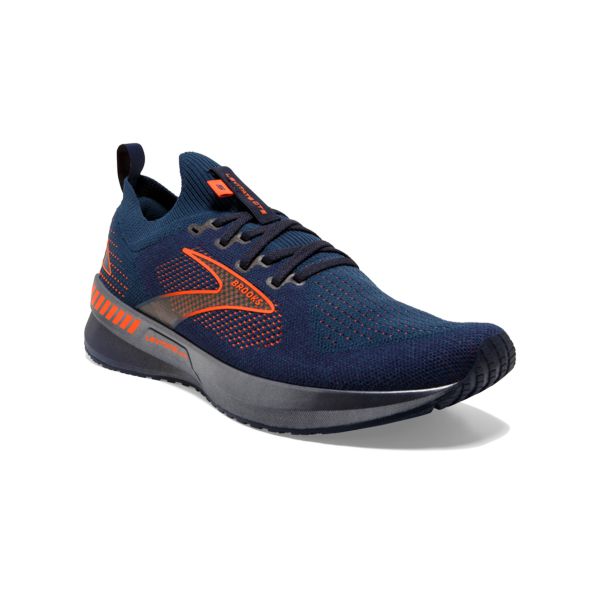 Brooks Levitate StealthFit GTS 5 Men's Road Running Shoes Navy / Orange | USA-456098