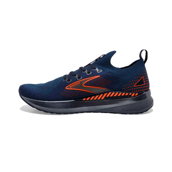 Brooks Levitate StealthFit GTS 5 Men's Road Running Shoes Navy / Orange | USA-456098