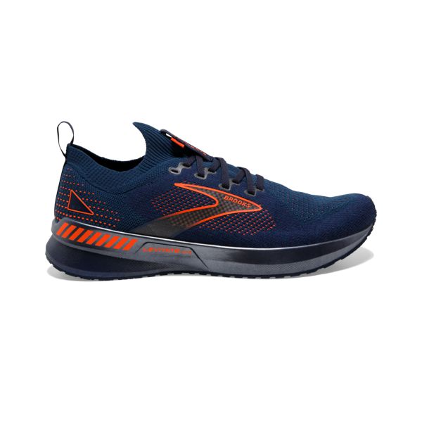 Brooks Levitate StealthFit GTS 5 Men\'s Road Running Shoes Navy / Orange | USA-456098