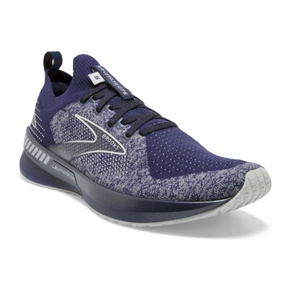 Brooks Levitate StealthFit GTS 5 Men's Road Running Shoes Grey / Navy / White | USA-527904