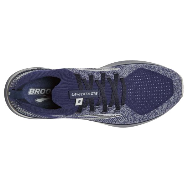 Brooks Levitate StealthFit GTS 5 Men's Road Running Shoes Grey / Navy / White | USA-527904