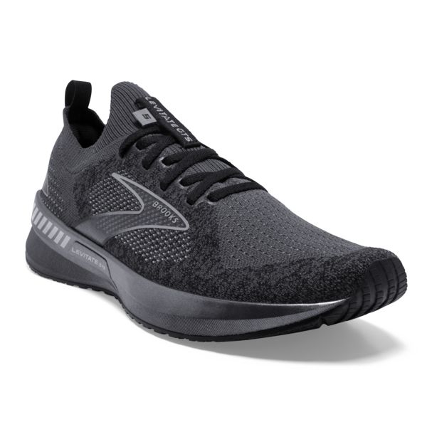 Brooks Levitate StealthFit GTS 5 Men's Road Running Shoes Black / Grey | USA-845617