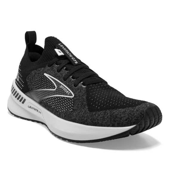 Brooks Levitate StealthFit GTS 5 Women's Road Running Shoes Black / Grey / White | USA-209815