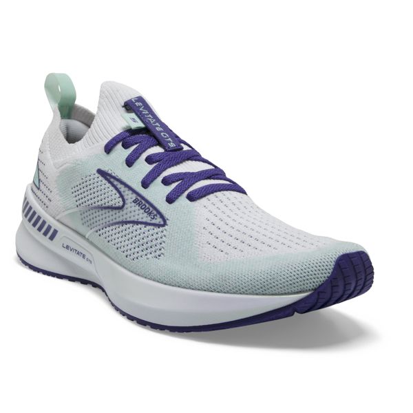 Brooks Levitate StealthFit GTS 5 Women's Road Running Shoes White / Navy / Blue | USA-590763