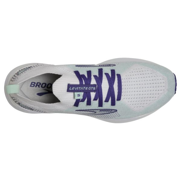 Brooks Levitate StealthFit GTS 5 Women's Road Running Shoes White / Navy / Blue | USA-590763