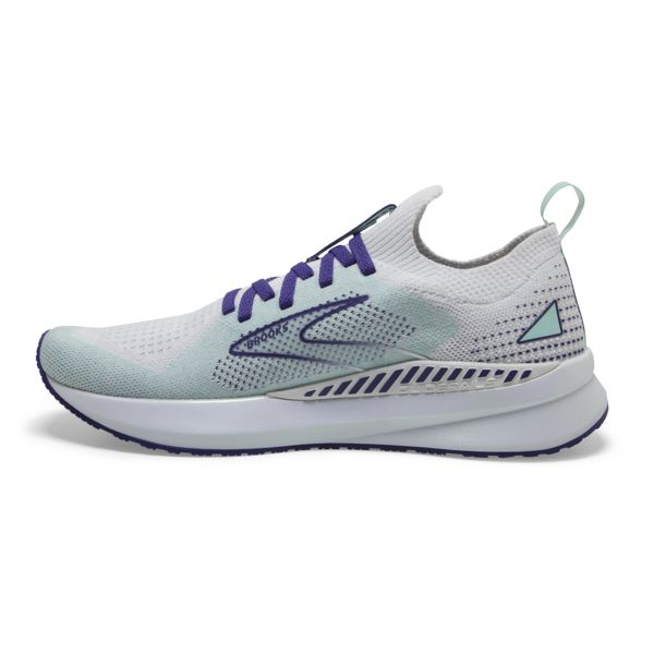 Brooks Levitate StealthFit GTS 5 Women's Road Running Shoes White / Navy / Blue | USA-590763