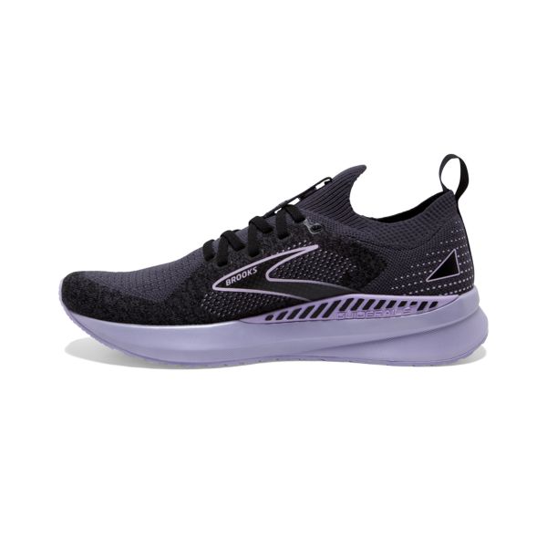 Brooks Levitate StealthFit GTS 5 Women's Road Running Shoes Black / Grey / Purple | USA-790142