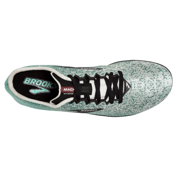 Brooks Mach 19 Spikeless Women's Racing Shoes Grey / Black / Green | USA-93182