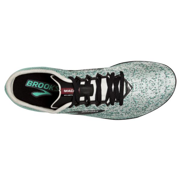 Brooks Mach 19 Women's Racing Shoes Grey / Black / Green | USA-857619