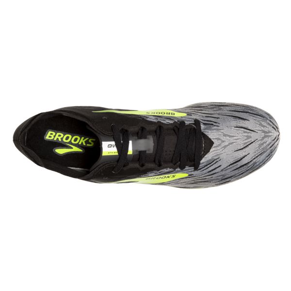 Brooks QW-K v4 Women's Racing Shoes Black / Grey / Yellow | USA-81597