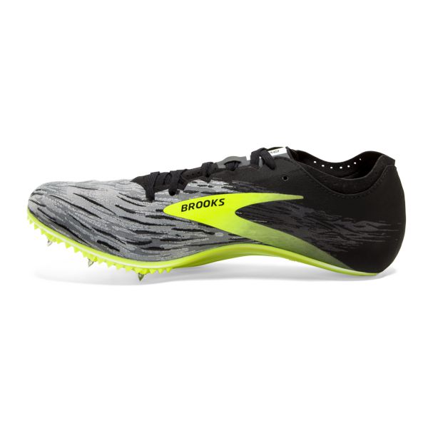 Brooks QW-K v4 Women's Racing Shoes Black / Grey / Yellow | USA-81597