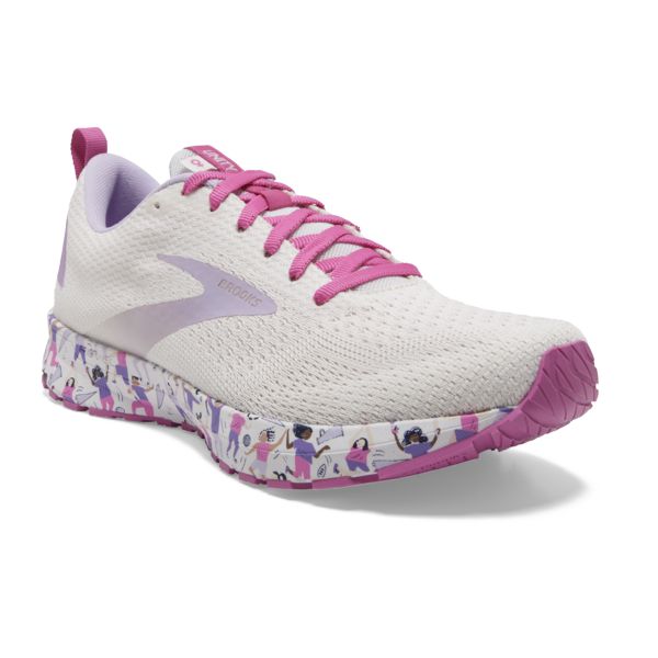 Brooks Revel 4 Women's Road Running Shoes White / Purple / Pink | USA-940735