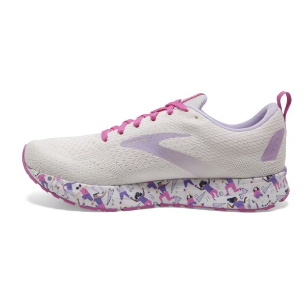 Brooks Revel 4 Women's Road Running Shoes White / Purple / Pink | USA-940735