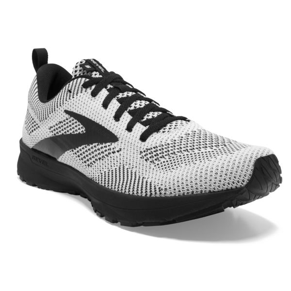 Brooks Revel 5 Men's Road Running Shoes White / Black | USA-106492