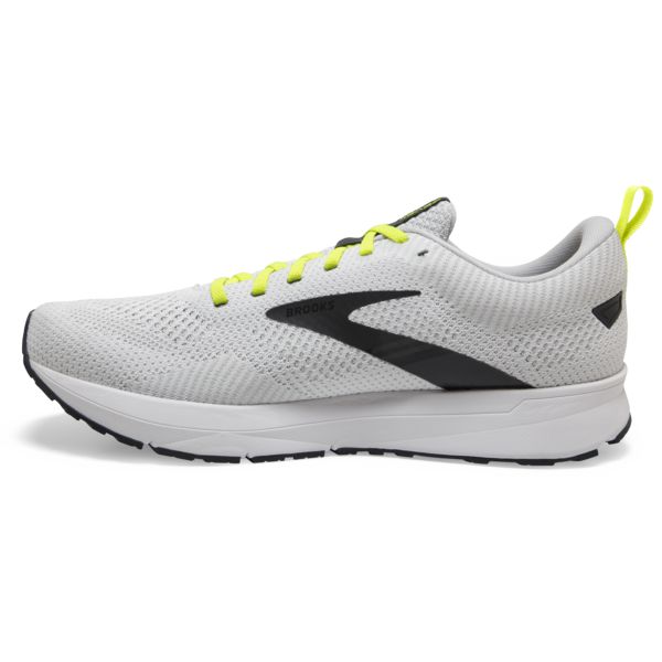 Brooks Revel 5 Men's Road Running Shoes White / Yellow / Black | USA-769823