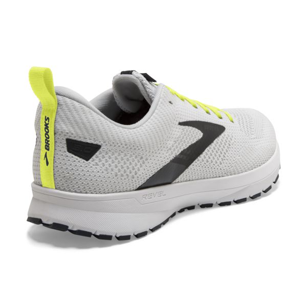 Brooks Revel 5 Men's Road Running Shoes White / Yellow / Black | USA-769823