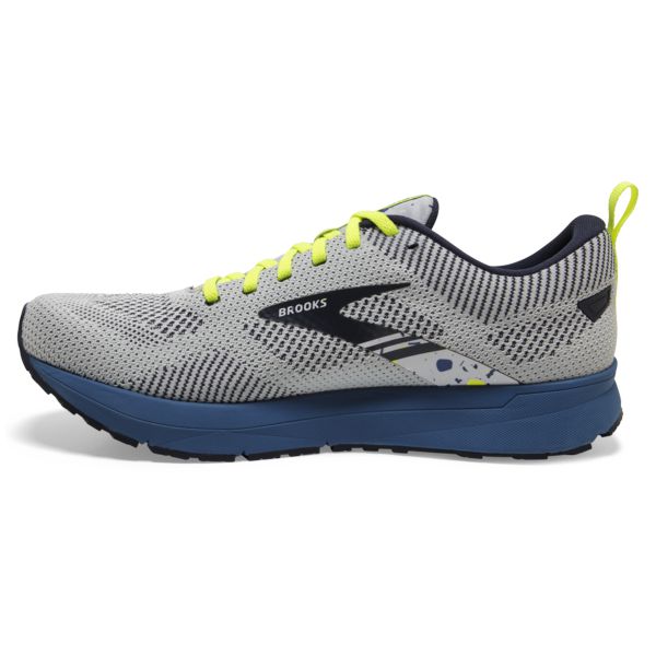 Brooks Revel 5 Men's Road Running Shoes Grey / Yellow / Blue | USA-813795