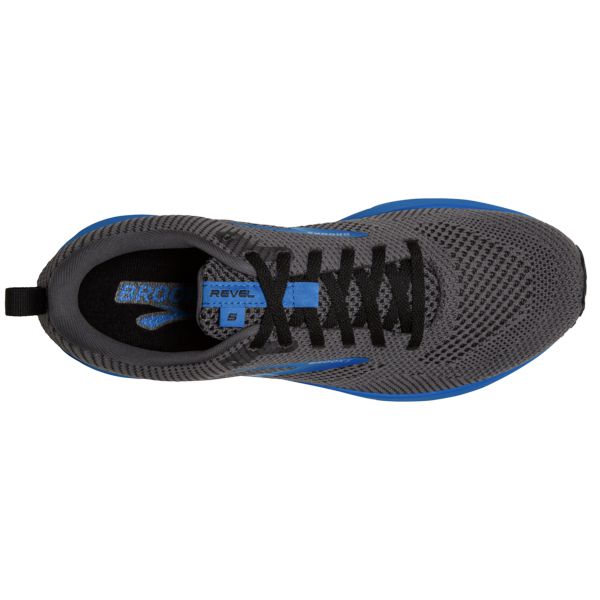 Brooks Revel 5 Men's Road Running Shoes Black / Grey / Blue | USA-913684