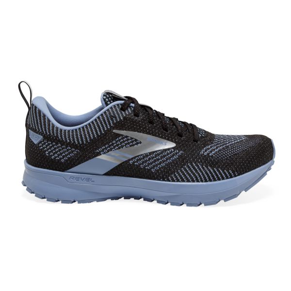 Brooks Revel 5 Women\'s Road Running Shoes Black / Blue / Silver | USA-167908