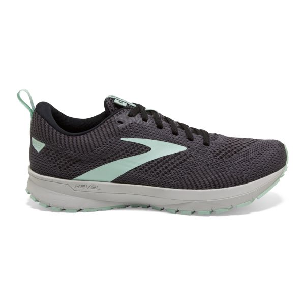 Brooks Revel 5 Women\'s Road Running Shoes Grey / Black / Green | USA-502417