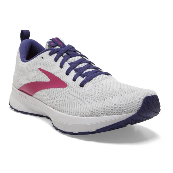 Brooks Revel 5 Women's Road Running Shoes White / Navy / Pink | USA-607395