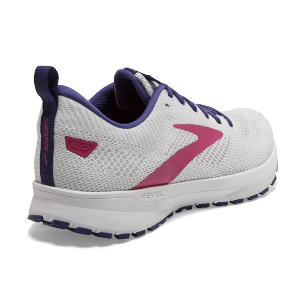 Brooks Revel 5 Women's Road Running Shoes White / Navy / Pink | USA-607395